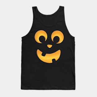 Goofy Jack O Lantern Face Tank Top